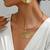 Ginkgo leaf anti tarnish necklace set