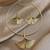 Ginkgo leaf anti tarnish necklace set