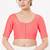 Women's tafeta silk padded front open elbow sleeves saree blouse