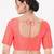 Women's tafeta silk padded front open elbow sleeves saree blouse