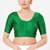 Women's tafeta silk padded front open elbow sleeves saree blouse