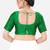 Women's tafeta silk padded front open elbow sleeves saree blouse