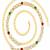 Multicolor gold plated cz adjustable kamarbandh waist chain