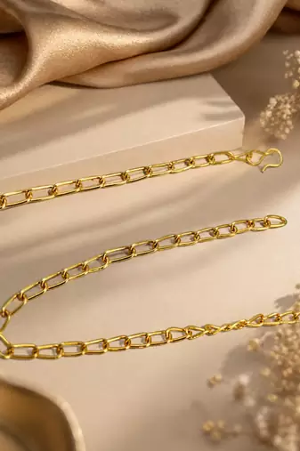 Gold plated cz adjustable kamarbandh waist belt