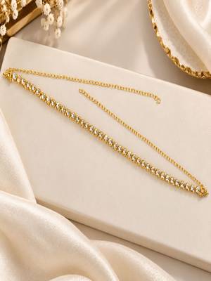 Gold plated cz adjustable kamarbandh waist belt 1