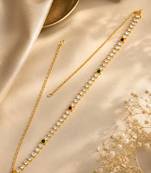 Multicolor gold plated cz adjustable kamarbandh waist chain