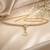 Gold plated cz teardrop design adjustable kamarbandh waist belt