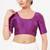 Women's tafeta silk padded front open elbow sleeves saree blouse