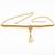 Gold plated cz teardrop design adjustable kamarbandh waist belt