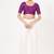 Women's tafeta silk padded front open elbow sleeves saree blouse