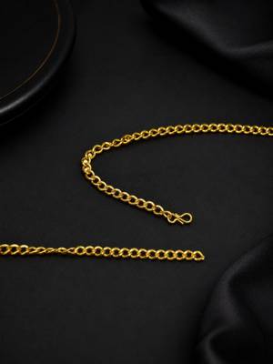 Gold plated cz teardrop design adjustable kamarbandh waist belt 5