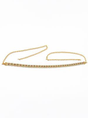 Gold plated cz floral adjustable kamarbandh waist belt 2