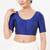 Women's tafeta silk padded front open elbow sleeves saree blouse