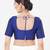 Women's tafeta silk padded front open elbow sleeves saree blouse