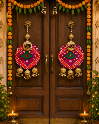 Handmade Hanging Traditional Design Decorative for Home Wall Decor Festive Decoration (Pack of 2) 1