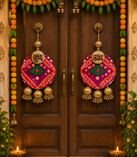 Handmade Hanging Traditional Design Decorative for Home Wall Decor Festive Decoration (Pack of 2)
