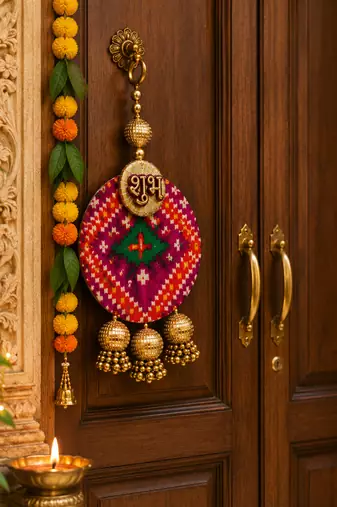 Handmade Hanging Traditional Design Decorative for Home Wall Decor Festive Decoration (Pack of 2)