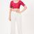 Women's tafeta silk padded front open elbow sleeves saree blouse