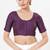 Women's tafeta silk padded front open elbow sleeves saree blouse