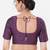 Women's tafeta silk padded front open elbow sleeves saree blouse