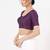 Women's tafeta silk padded front open elbow sleeves saree blouse