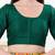 Women's dupion silk padded front open elbow sleeves saree blouse