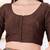 Women's dupion silk padded front open elbow sleeves saree blouse