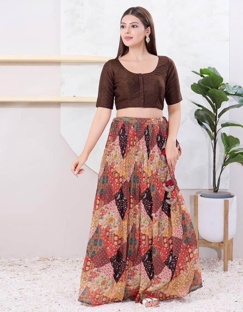 Women's dupion silk padded front open elbow sleeves saree blouse