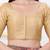 Women's dupion silk padded front open elbow sleeves saree blouse