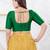 Women's dupion silk padded front open elbow sleeves saree blouse