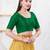 Women's dupion silk padded front open elbow sleeves saree blouse