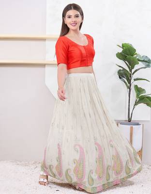 Women's dupion silk padded front open elbow sleeves saree blouse 5