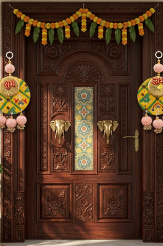 Handmade Hanging Traditional Design Decorative for Home Wall Decor Festive Decoration (Pack of 2)
