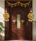 Handmade Hanging Traditional Design Decorative for Home Wall Decor Festive Decoration (Pack of 2)