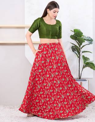 Women's dupion silk padded front open elbow sleeves saree blouse 5
