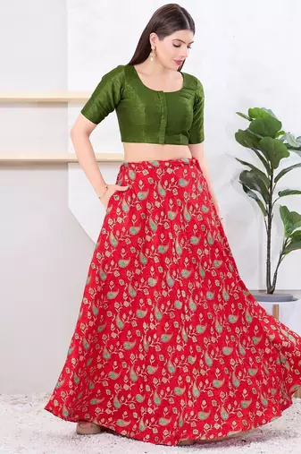 Women's dupion silk padded front open elbow sleeves saree blouse