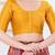 Women's dupion silk padded front open elbow sleeves saree blouse