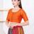 Women's dupion silk padded front open elbow sleeves saree blouse