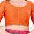 Women's dupion silk padded front open elbow sleeves saree blouse