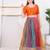 Women's dupion silk padded front open elbow sleeves saree blouse