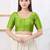 Women's dupion silk padded front open elbow sleeves saree blouse