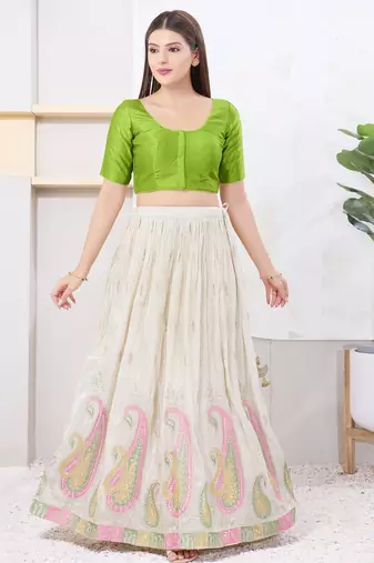 Women's dupion silk padded front open elbow sleeves saree blouse