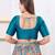 Women's dupion silk padded front open elbow sleeves saree blouse