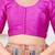 Women's dupion silk padded front open elbow sleeves saree blouse