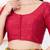 Women's dupion silk padded front open elbow sleeves saree blouse