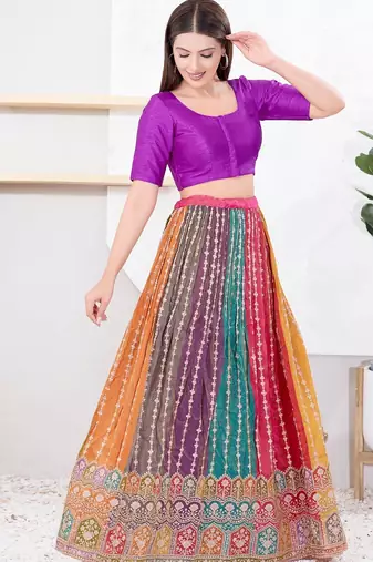 Women's dupion silk padded front open elbow sleeves saree blouse