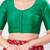 Women's dupion silk padded front open elbow sleeves saree blouse