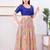Women's dupion silk padded front open elbow sleeves saree blouse