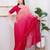 Women's dupion silk padded front open elbow sleeves saree blouse