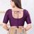 Women's dupion silk padded front open elbow sleeves saree blouse